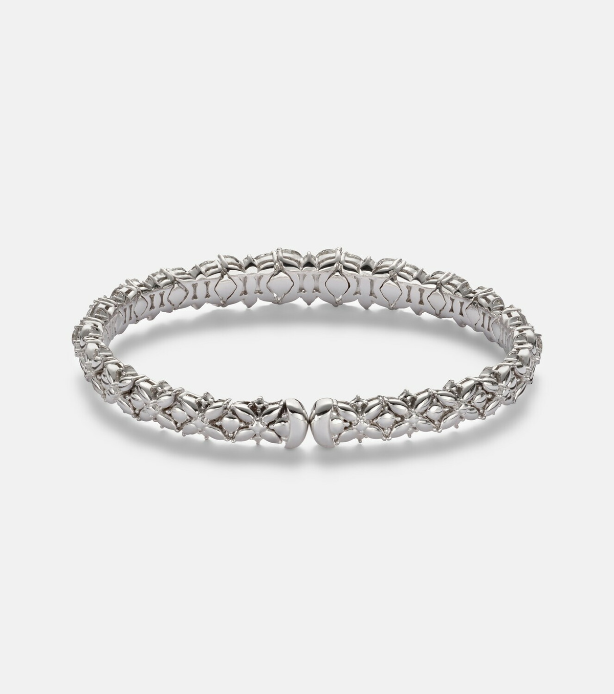 Yeprem Y-Couture 18kt white gold bangle with diamonds