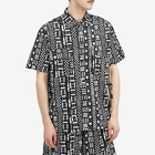 Monitaly Men's 50's Milano Shirt in African Wax Block Print Oscar