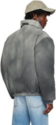 Acne Studios Gray Garment-Dyed Puffer Jacket