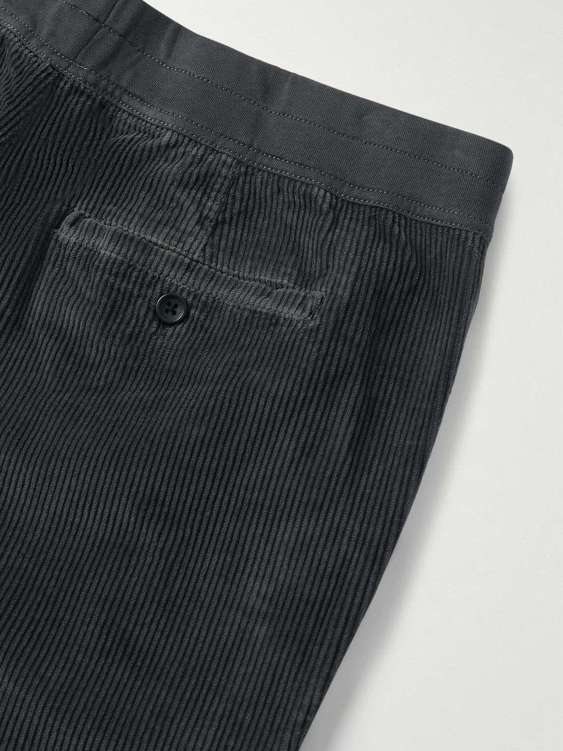 James Perse - Slim-Fit Garment-Dyed Cotton-Blend Corduroy Chinos - Gray