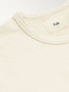 Folk - Slub Cotton-Jersey T-Shirt - Neutrals