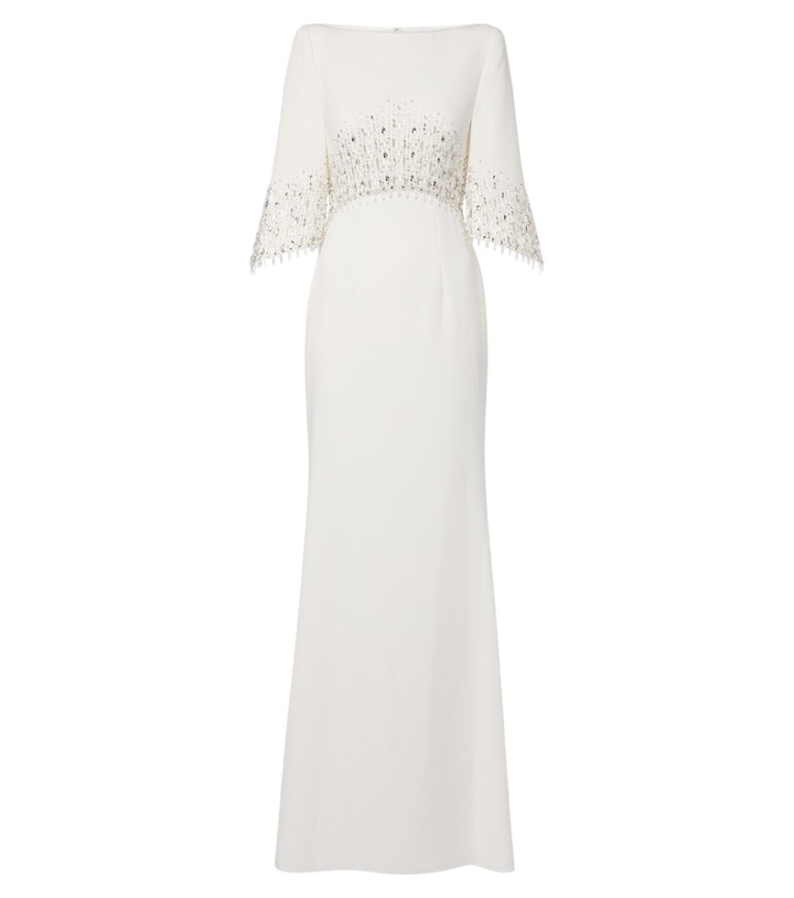 Photo: Jenny Packham Bridal Electra embellished crêpe gown