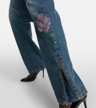 Alessandra Rich Sequin-embellished flared jeans