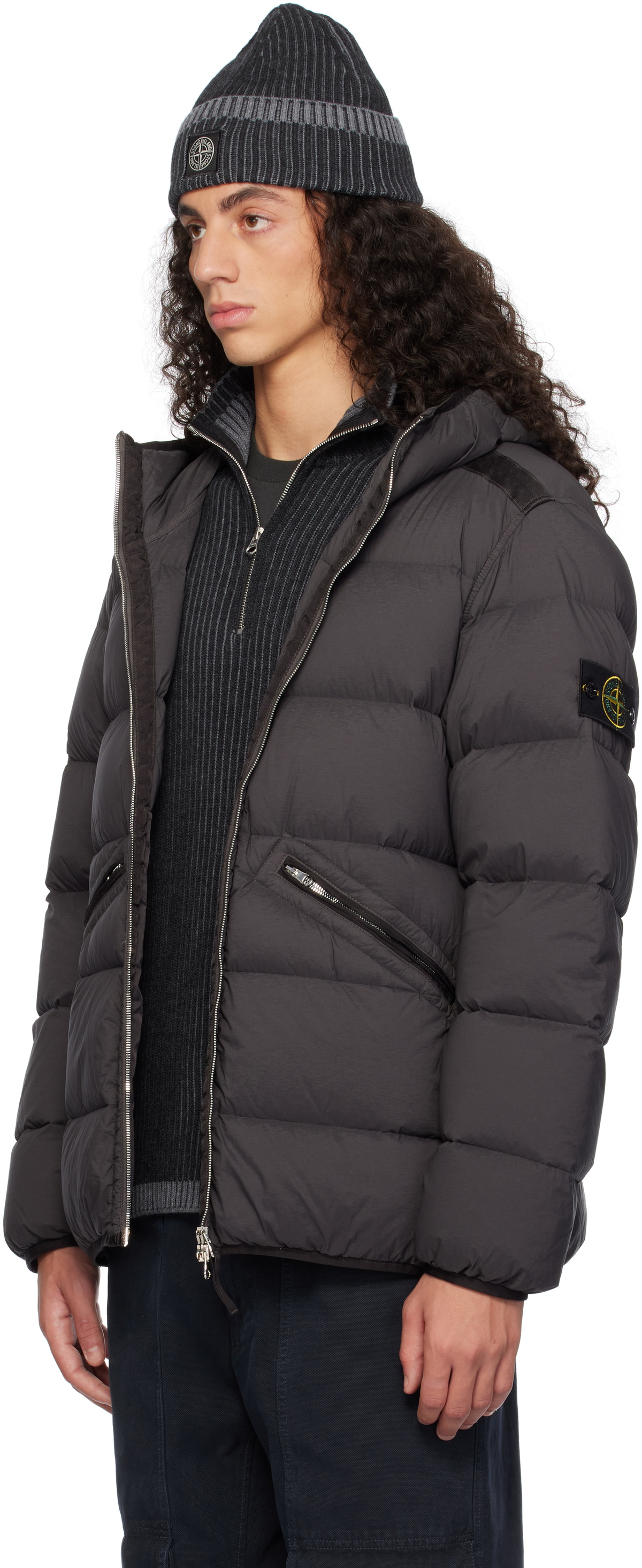 Stone Island Black 43128 Seamless Tunnel Nylon Down Jacket
