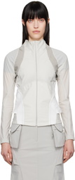 HYEIN SEO Gray Paneled Windbreaker Jacket
