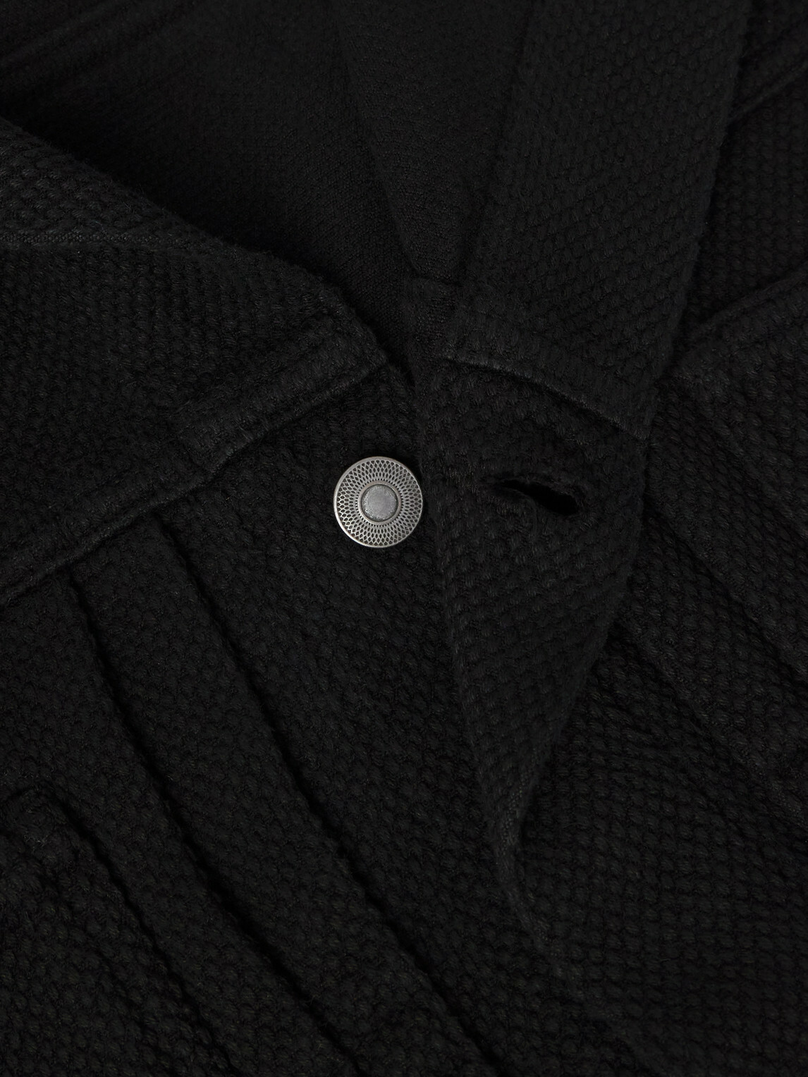 Blue Blue Japan - Pleated Textured-Cotton Jacket - Black