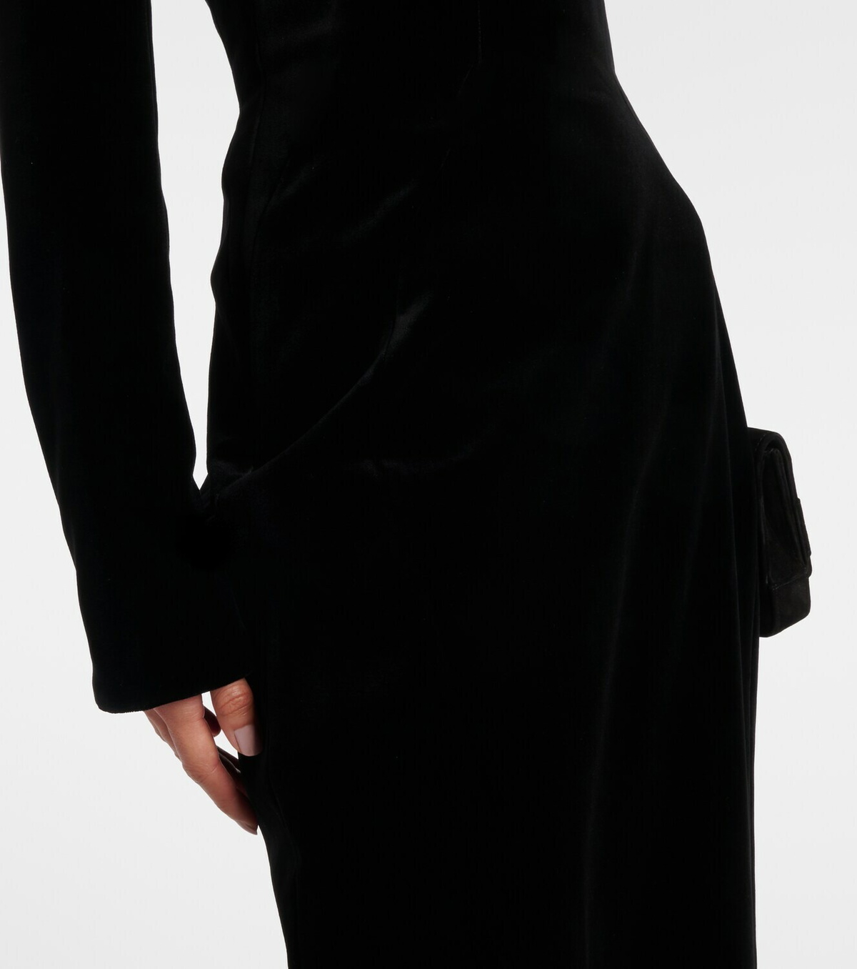 Mugler re/edit Les Méduses velvet corset gown