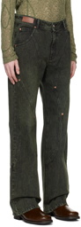 Andersson Bell Green Brick Curve Jeans