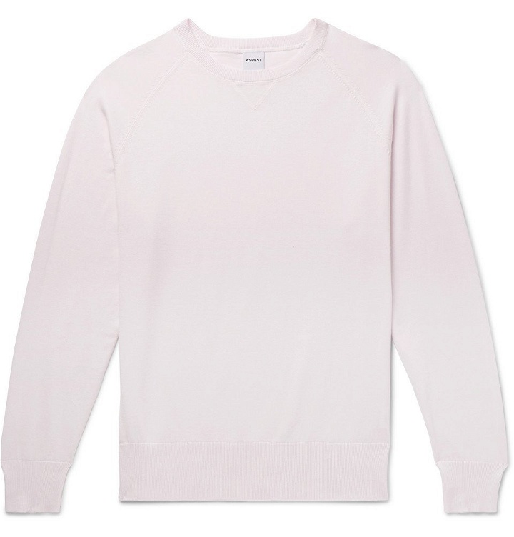 Photo: Aspesi - Slim-Fit Cotton Sweater - Men - Pink