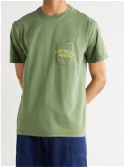 UNIVERSAL WORKS - Logo-Print Organic Cotton-Jersey T-Shirt - Green