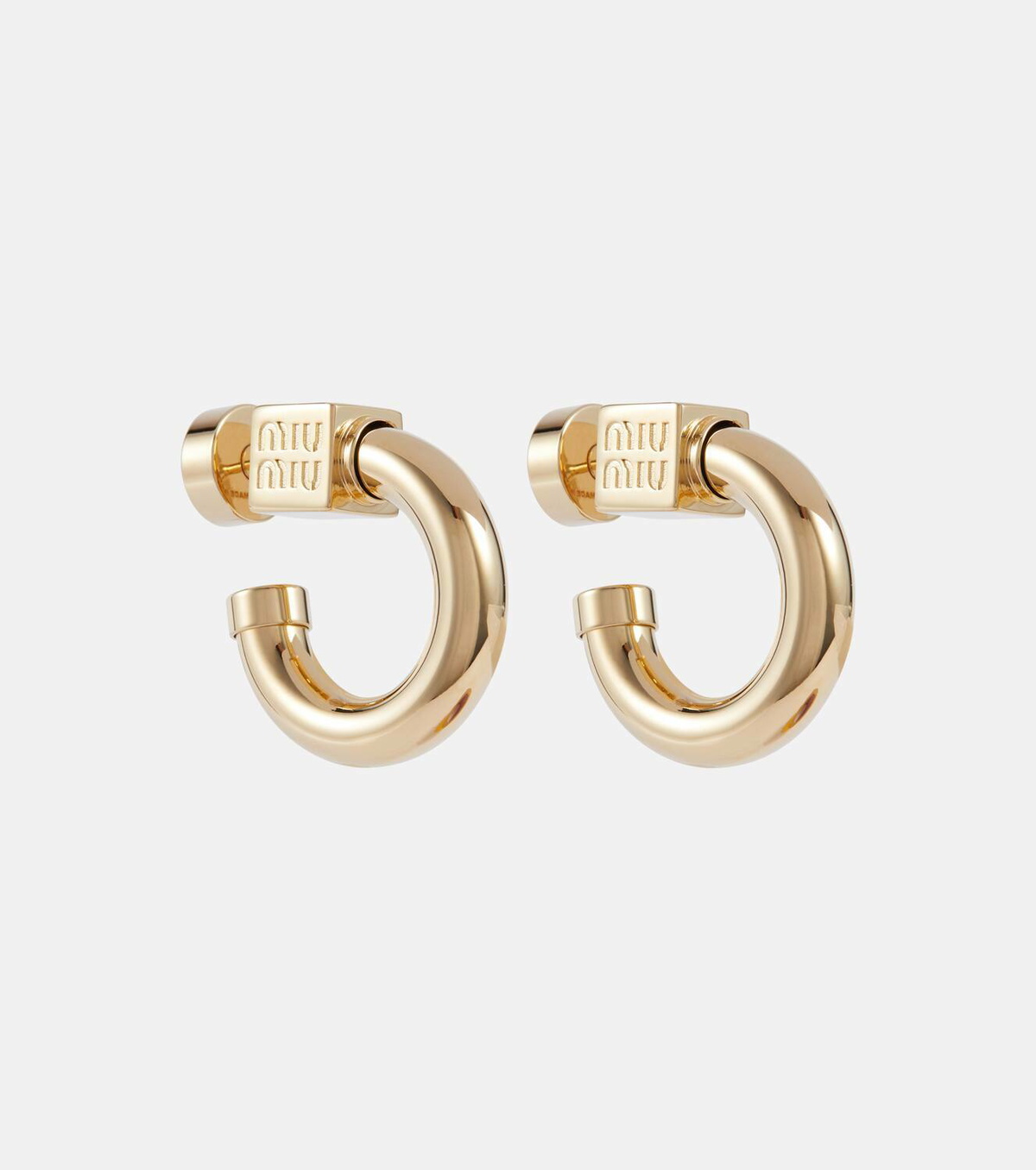 Miu Miu Logo hoop earrings