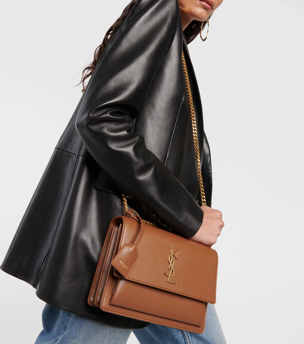 Sunset leather shoulder bag hot sale