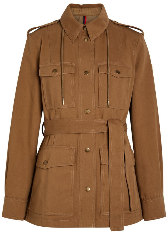 Photo: Moncler Centaurea Belted Twill Jacket Bronze