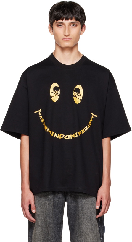 Photo: mastermind WORLD Black Printed T-Shirt