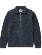 A Kind Of Guise - Delon Virgin Wool-Blend Bouclé Zip-Up Cardigan - Blue