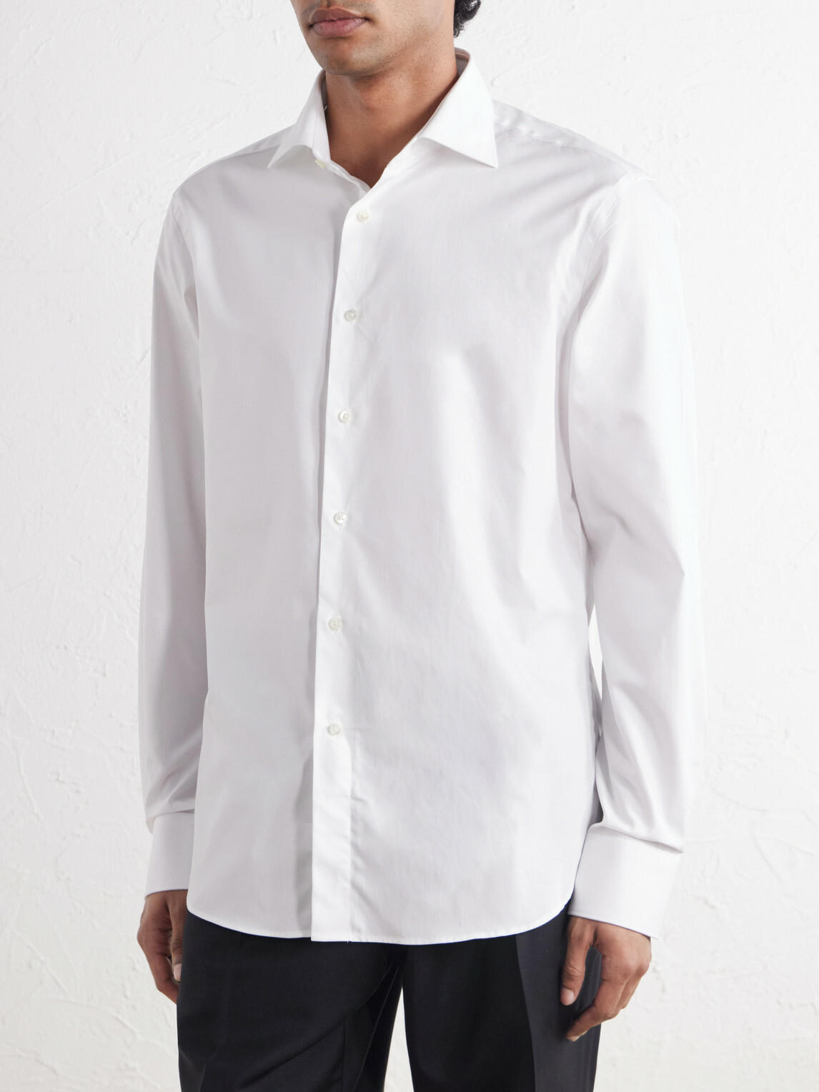 Canali - Impeccabile Cutaway-Collar Cotton-Poplin Shirt - White