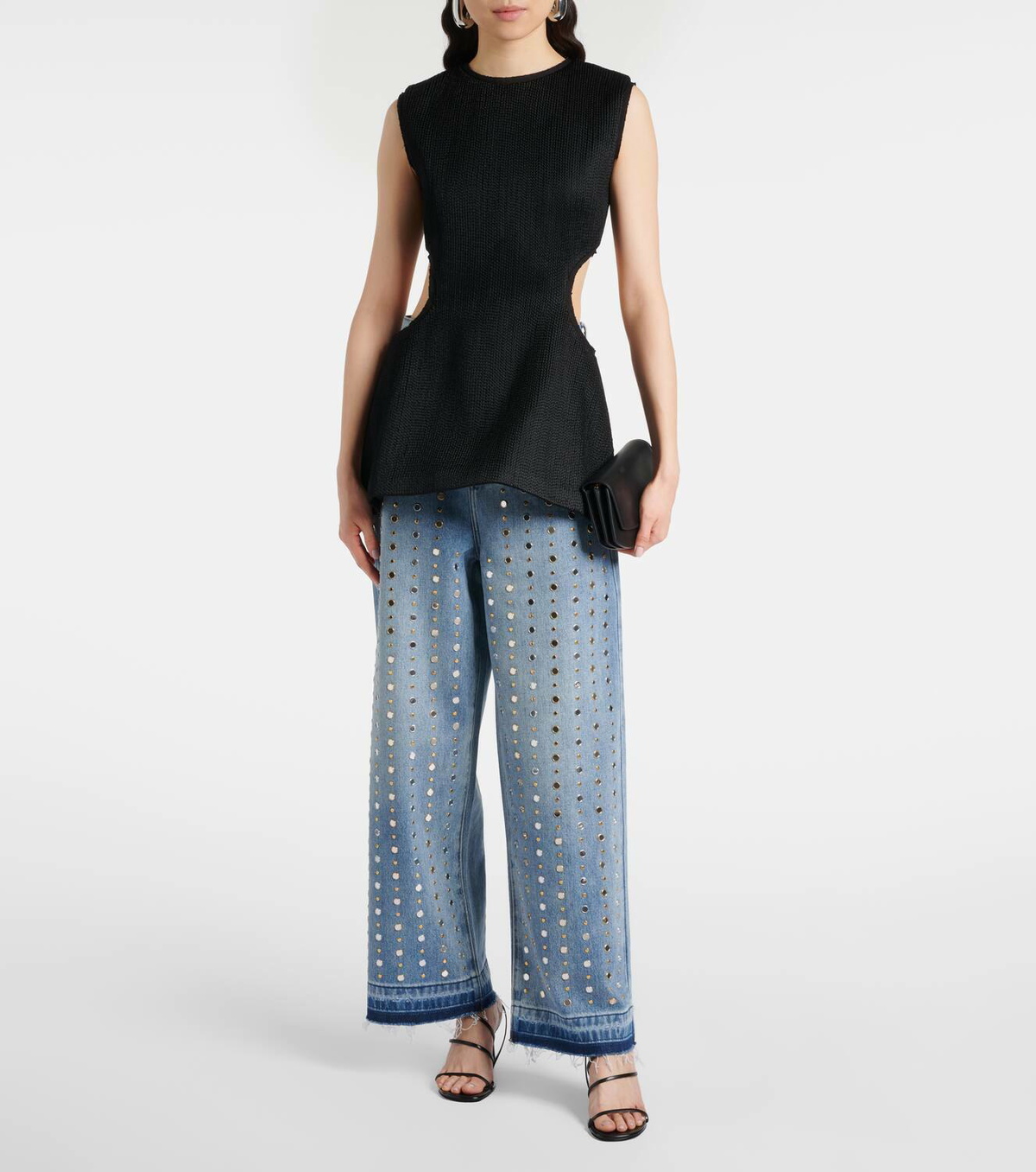 Xu Zhi Embellished wide-leg jeans