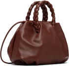 HEREU Brown Bombon M Supple Shiny Bag