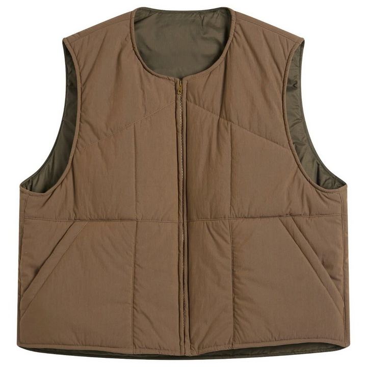 Photo: Unlikely Dry Goods Men's Reversible Utility Vest in Brown