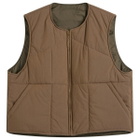 Unlikely Dry Goods Men's Reversible Utility Vest in Brown