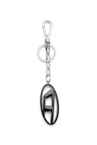 Diesel Metal and resin Oval D keyring - Bijoux and Gadgets Mens in Black