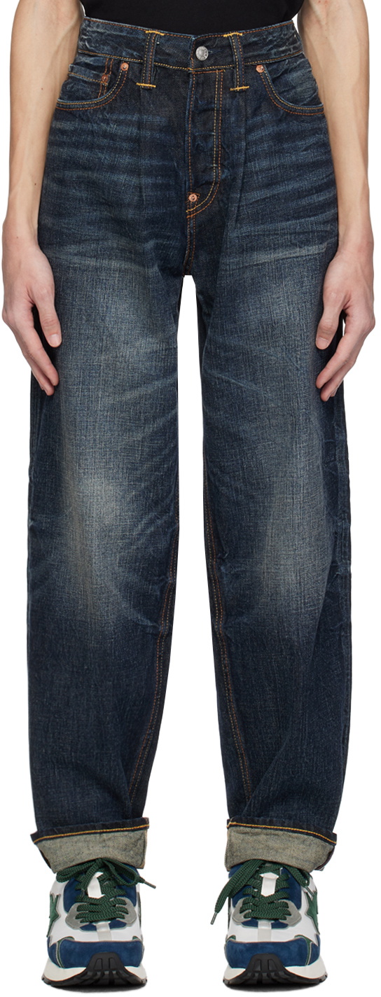 Evisu Indigo Printed Jeans