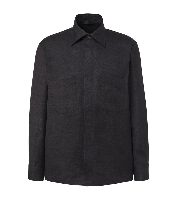 Photo: Saman Amel Regis silk shirt jacket