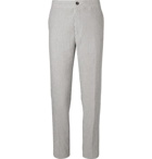 Ermenegildo Zegna - Grey Striped Cotton-Seersucker Drawstring Suit Trousers - Men - Gray