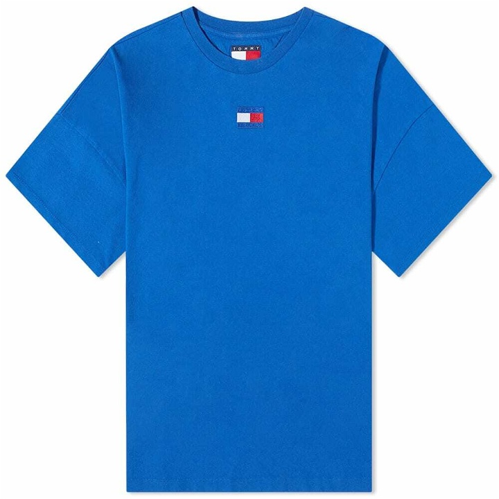 Photo: Tommy Jeans Men's Split Hem Flag T-Shirt in Cobalt