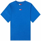 Tommy Jeans Men's Split Hem Flag T-Shirt in Cobalt