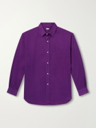 A.PRESSE - Cotton-Twill Shirt - Purple