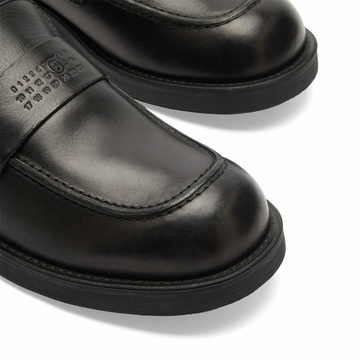 MM6 Maison Margiela Men's Leather Loafer in Black