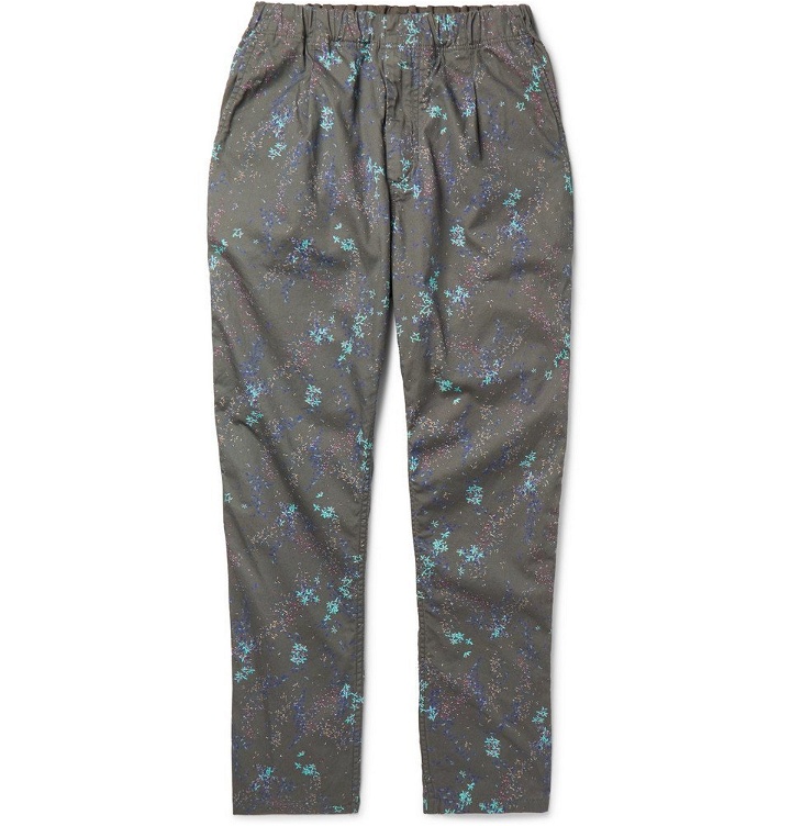 Photo: nonnative - Manager Easy Tapered Floral-Print Cotton Trousers - Charcoal