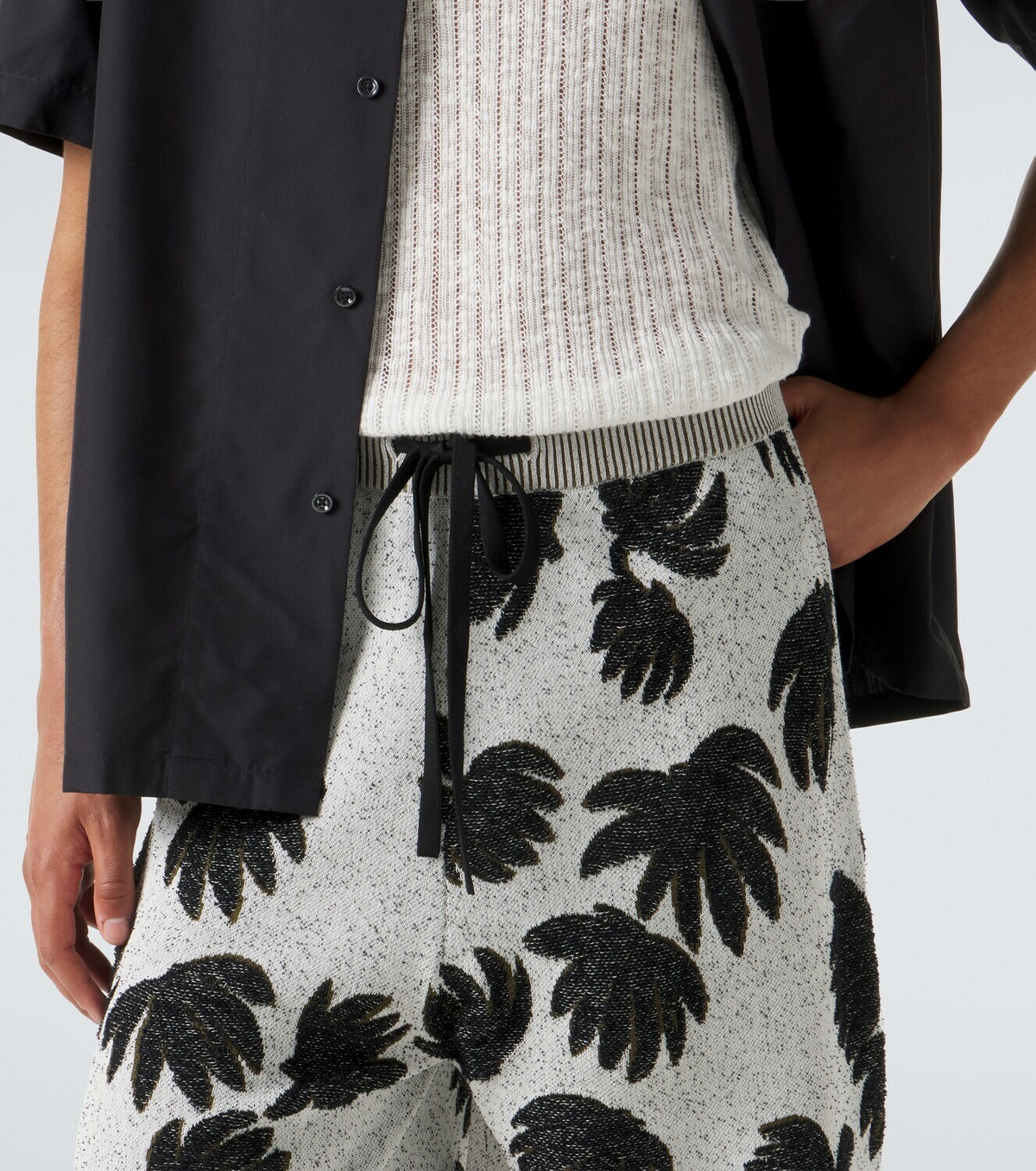Commas Jacquard terry shorts