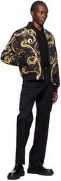 Versace Jeans Couture Black Chromo Couture Reversible Bomber Jacket