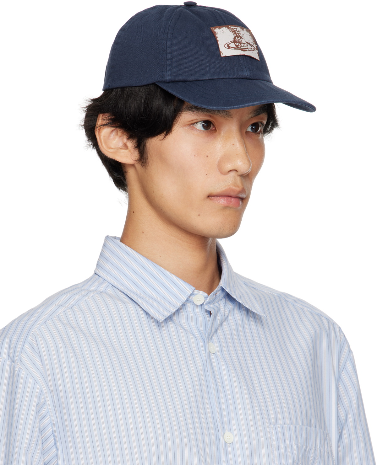 Vivienne Westwood Blue Cotton Twill Baseball Cap Vivienne Westwood