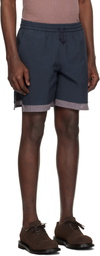 Small Talk Studio Navy Boxer Lining Drawstring Shorts