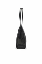 Diesel 1DR - Shopping bag in nylon with leather flap - Shopping Bags - Unisex - Black