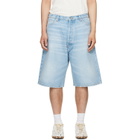 Studio Nicholson Blue Marylebone Denim Shorts