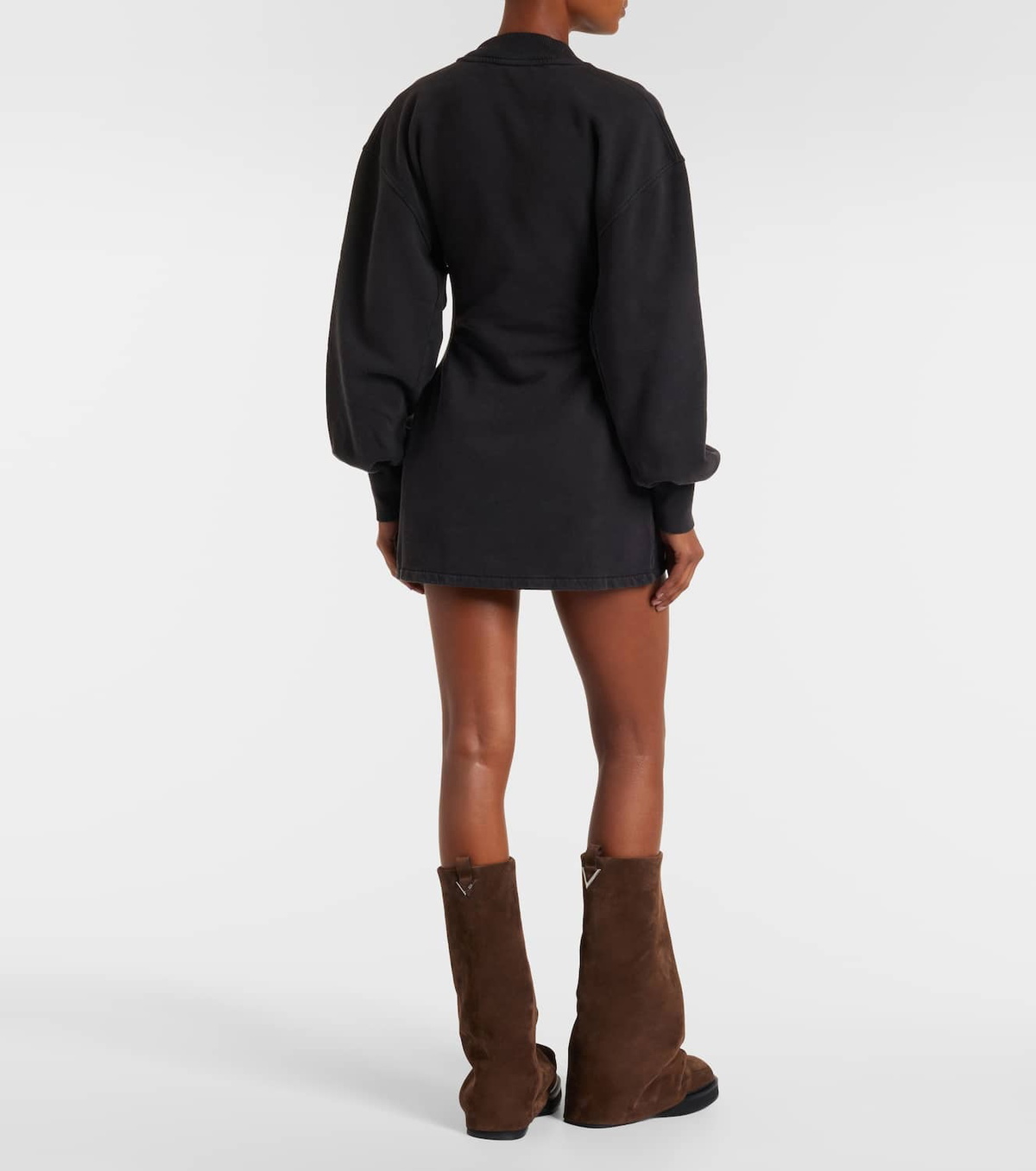 The Attico Cotton fleece sweatshirt dress