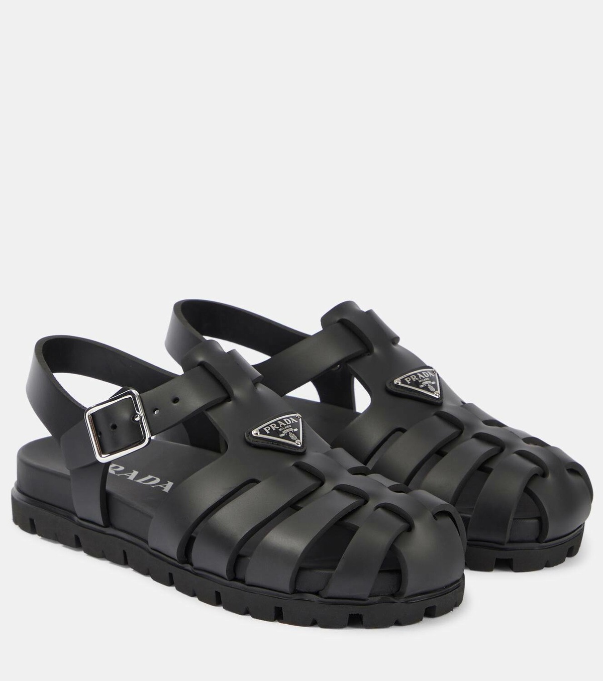 Praquda Fish Prada Logo fisherman sandals Prada