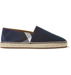 Burberry - Checked Canvas Espadrilles - Men - Navy