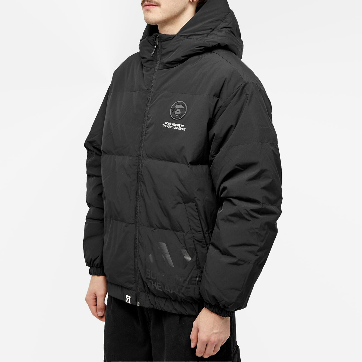 Men's AAPE Now Down Jacket in Black AAPE by A Bathing Ape