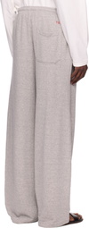 The Elder Statesman Gray Daily Wide Leg Sweatpants