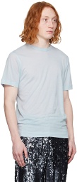 Dries Van Noten Blue Crewneck T-Shirt