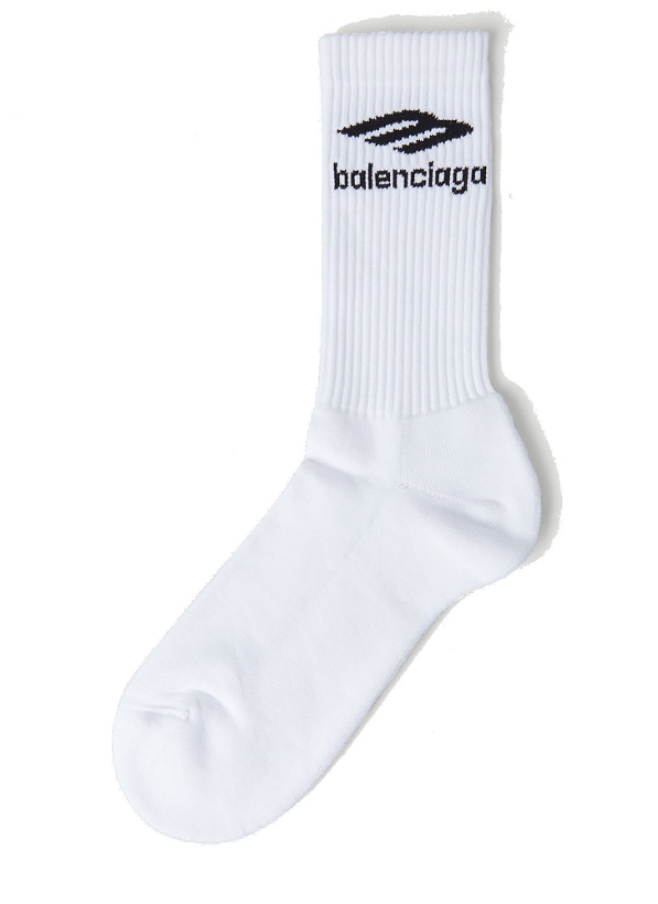 Photo: Sports Icon Ribbed Socks in White