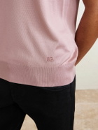 Dolce&Gabbana - Logo-Embroidered Silk Polo Shirt - Pink
