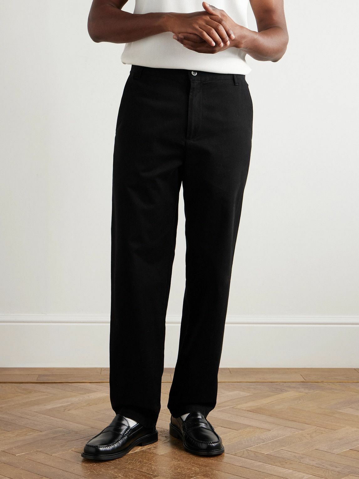 A.P.C. - Lawrence Straight-Leg Cotton-Twill Chinos - Black