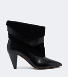 Isabel Marant Lyone leather and suede ankle boots