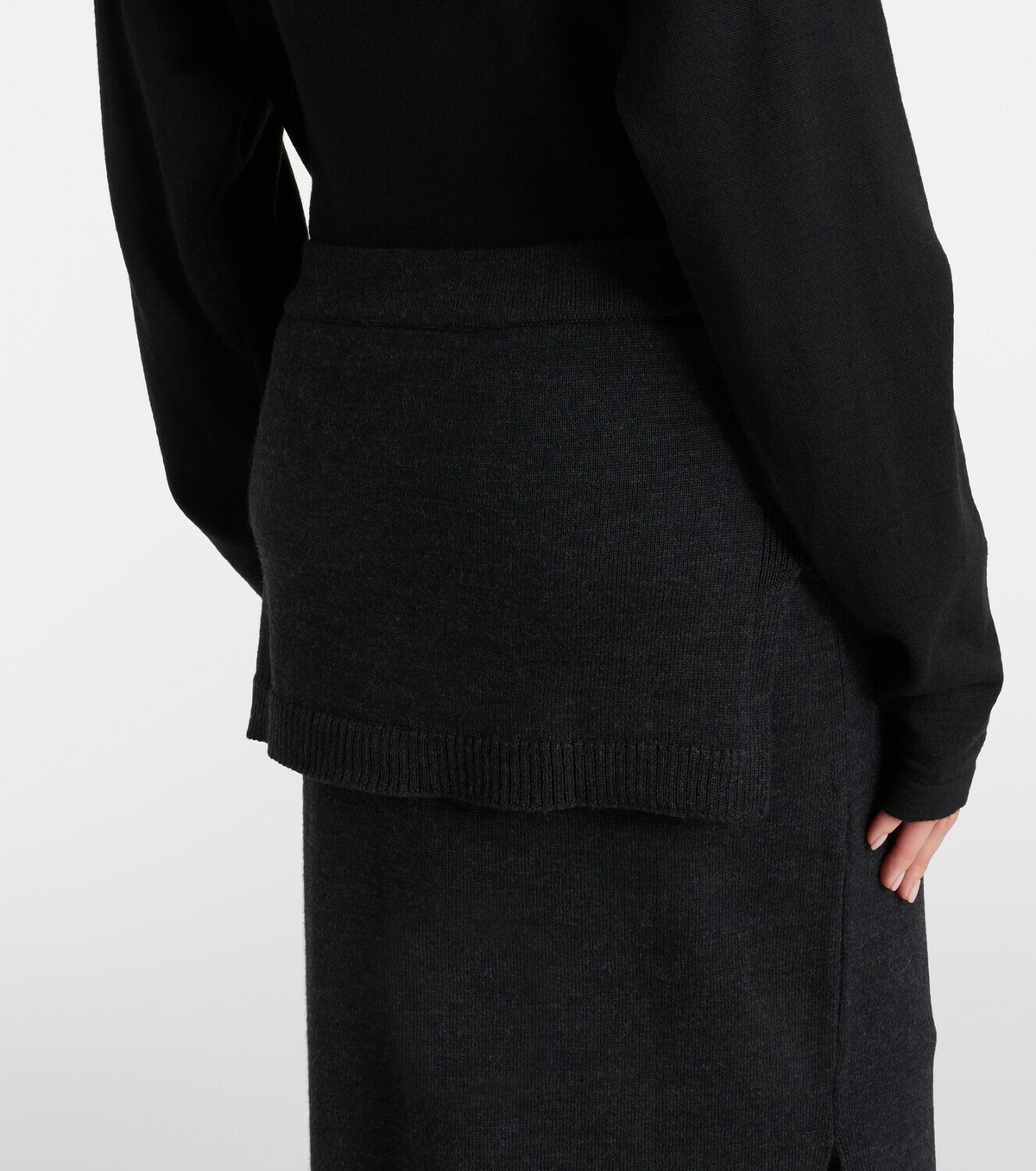 Lemaire Wool-blend midi skirt